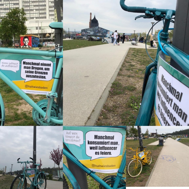 Neue Aktion: Fahrräder im Kulturpark Wiesbaden unter dem Motto #einenmonatohne