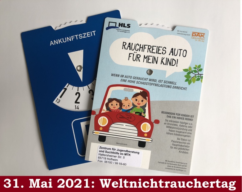 Weltnichtrauchertag am 31. Mai 2021: Hessenweite Aktion „Rauchfreies Auto für mein Kind!“