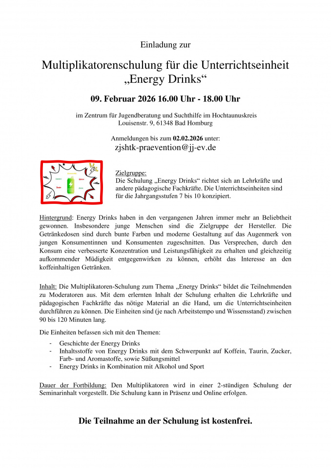 Multiplikatorenschulung für Unterrichtseinheit 